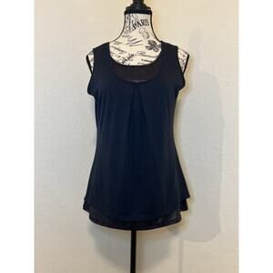 The Limited Navy Blue Tank Top Size Extra Small Shiny Glittery Sleeveless Blouse